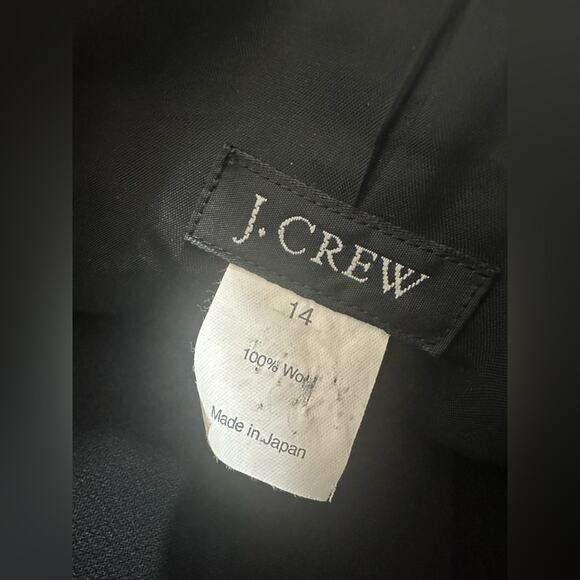 J. Crew Wool Blazer Black Three Button Lined Long Sleeve Career Size 14 Vintage - Picture 4 of 5